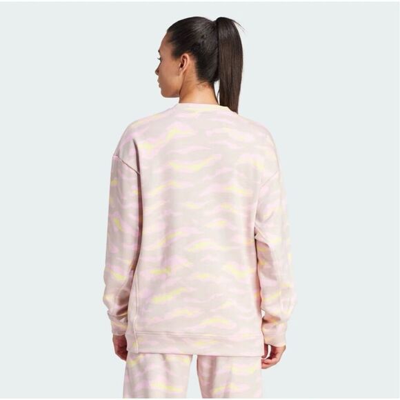 Adidas by Stella McCartney TrueCasuals Zebra Printed Crewneck Sweatshirt Medium - Picture 4 of 8